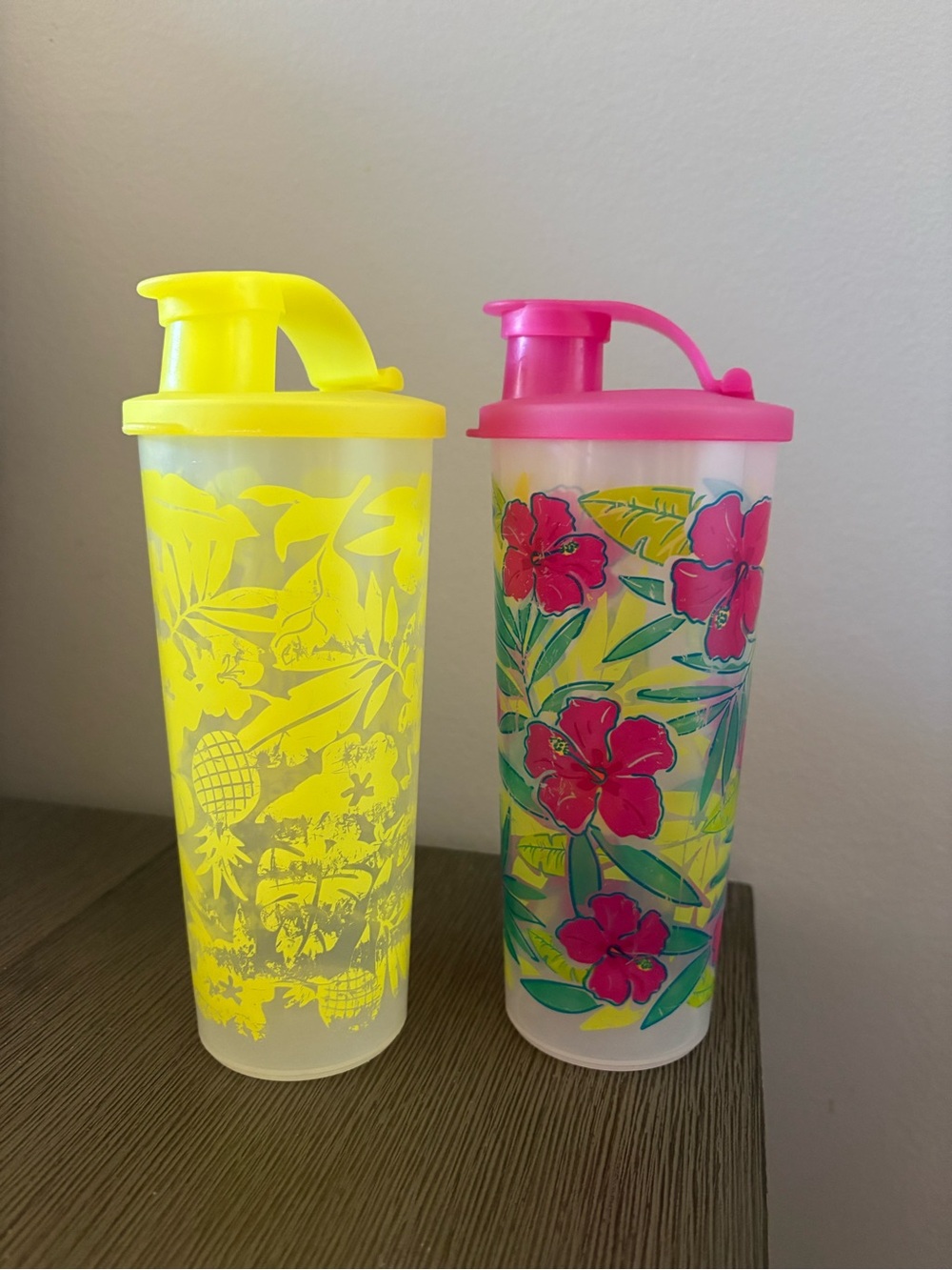 Tropical Floral Tupperware Tumblers